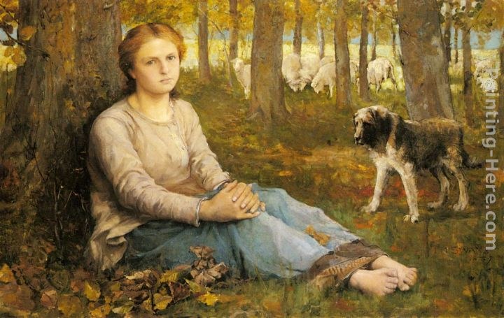 John Macallan Swan A Shepherdess and her Flock